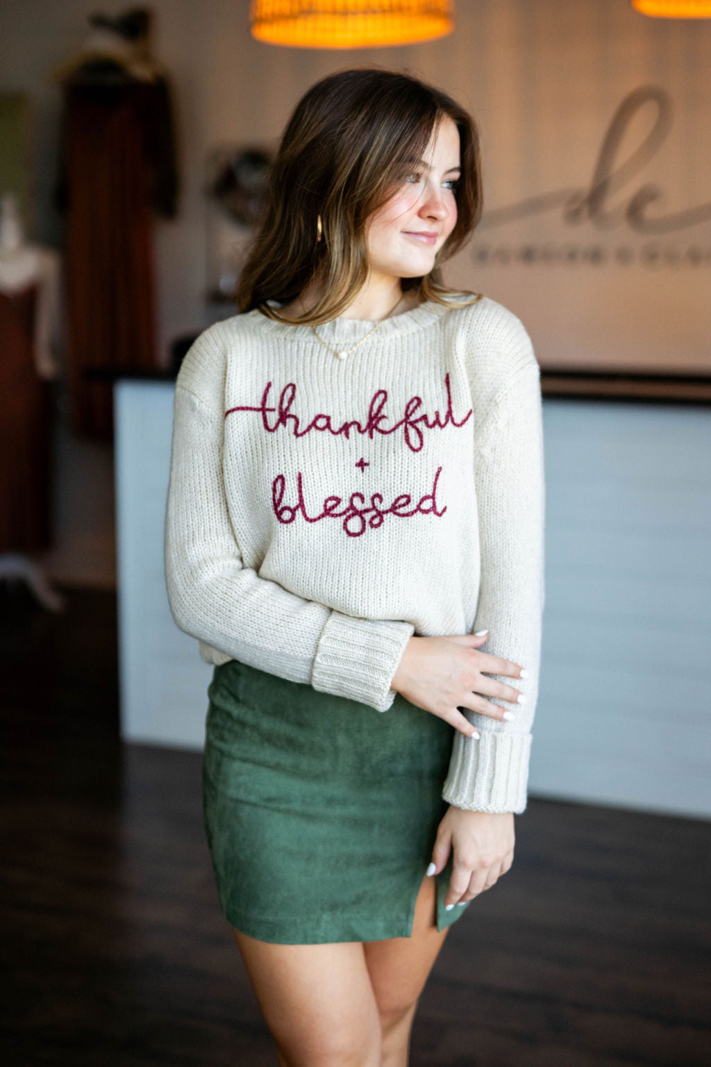 THANKFUL + BLESSED SWEATER