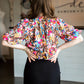 PUFF SLEEVE FLORAL TOP