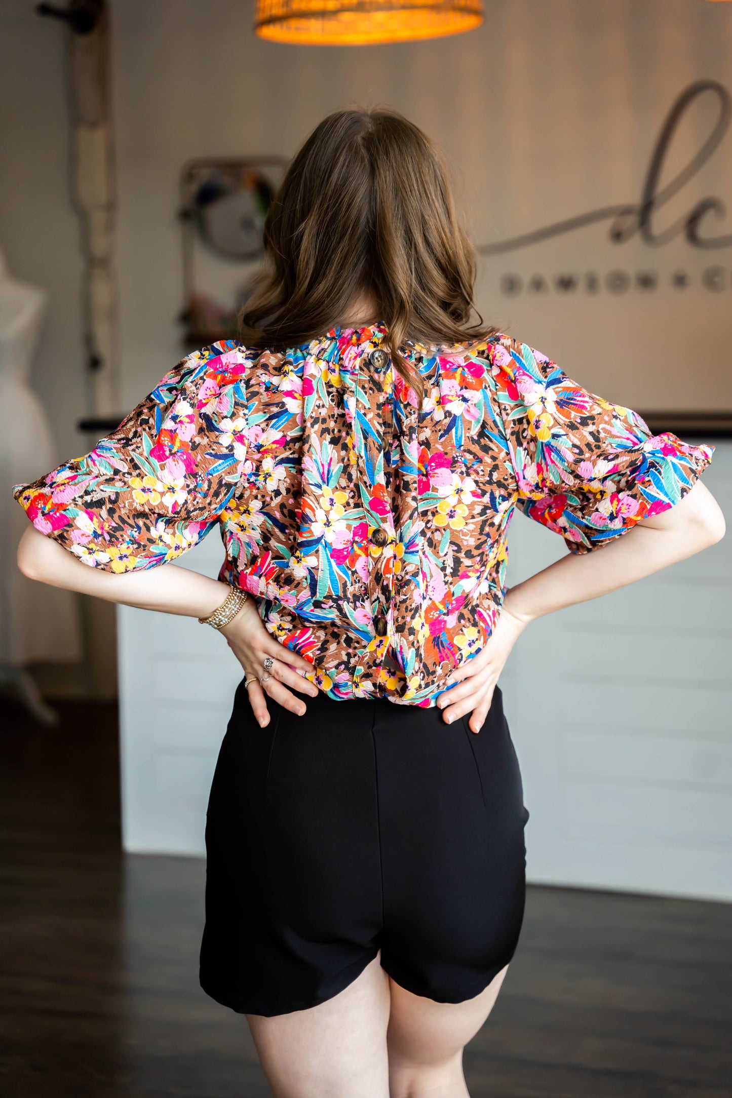 PUFF SLEEVE FLORAL TOP