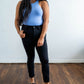 women's high waisted black skinny jean