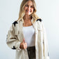 women's white jacket with black star patches