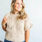 women's knitted short sleeve sweater vest