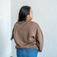 women's brown oversized sweatshirt