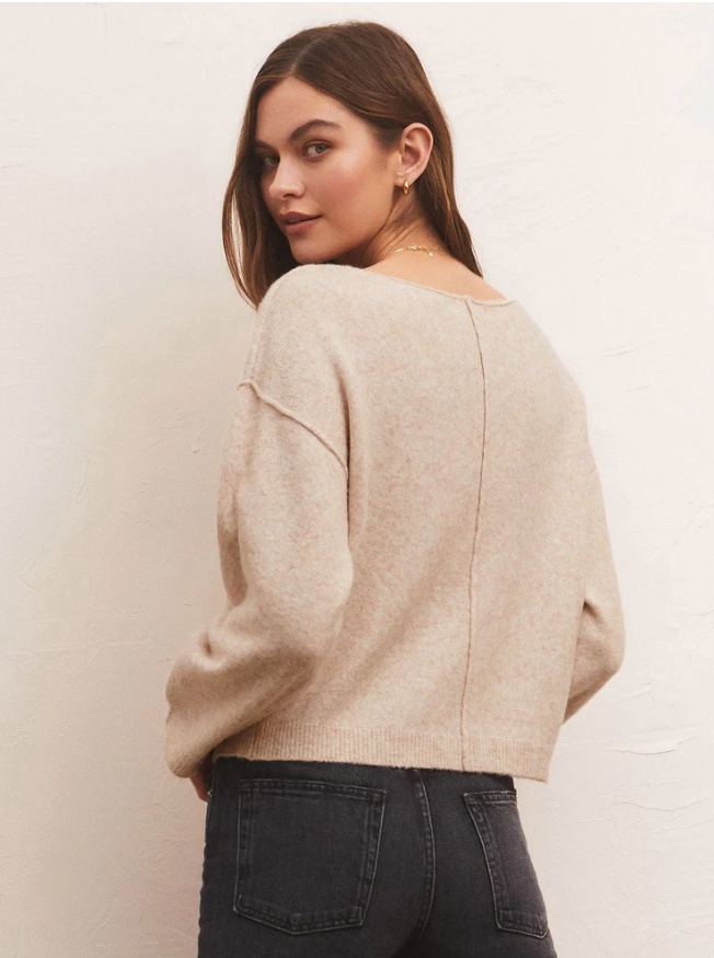 soft basic oversized neutral sweater