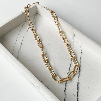 chunky gold layering necklace