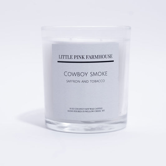 LITTLE PINK FARMHOUSE GLASS CANDLE