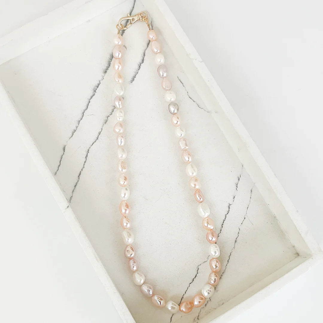 SMALL PEARL SWIVEL CLASP NECKLACE