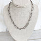 chunky silver layering necklace