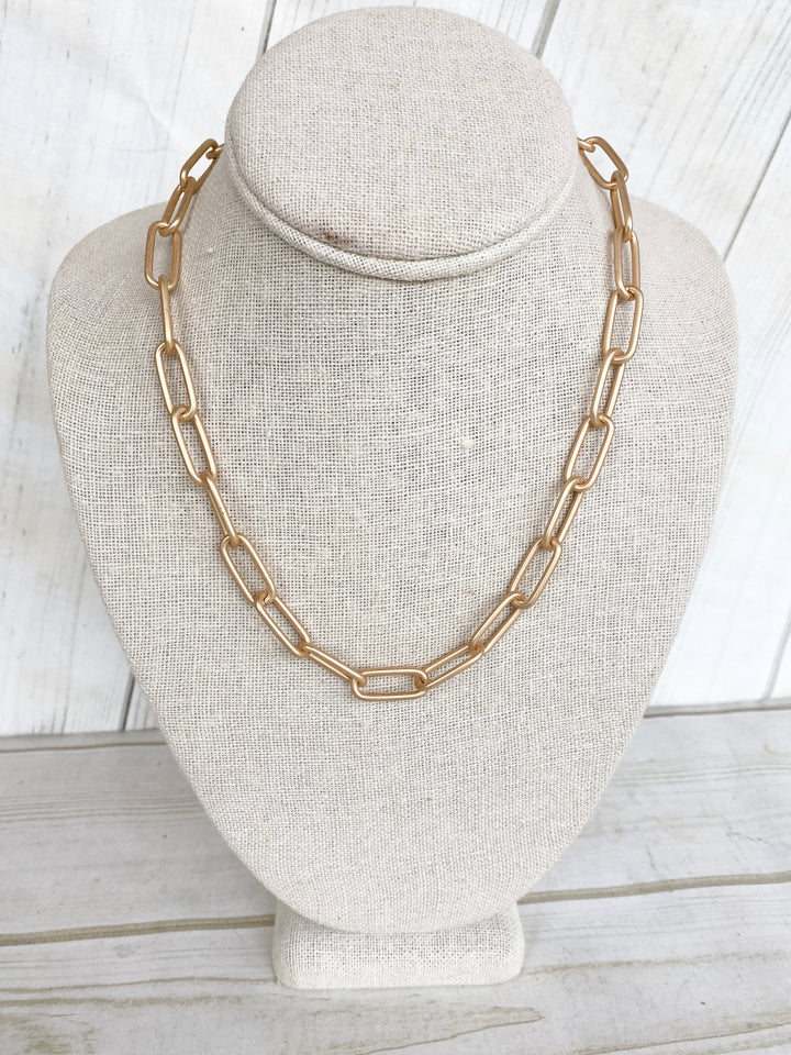 chunky gold layering necklace